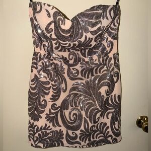 Forever 21 Blush Pink Satin Short Dress